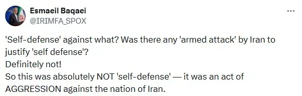 Esmaeil Baqaei's post on X