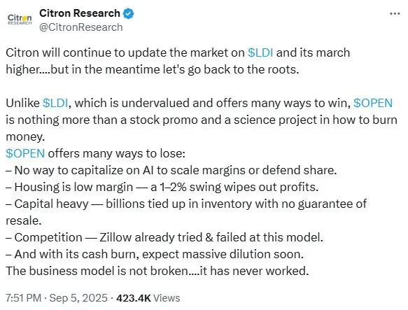 Citron Research's post on X
