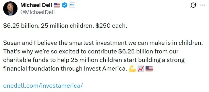 Michael Dell's post on X