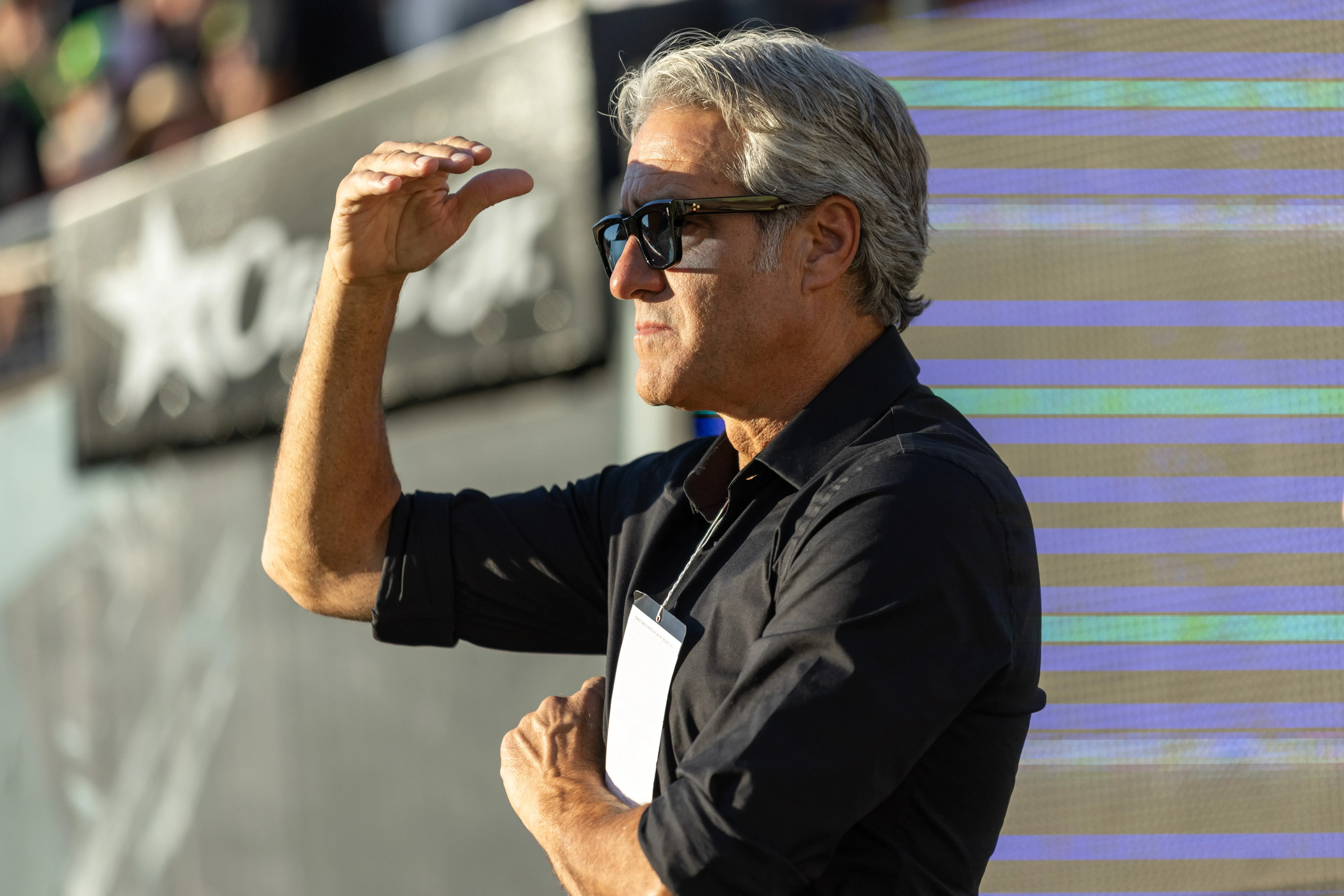 Elliot Hill CEO of Nike on the field during a game between the Oregon Ducks and the Ohio State Buckeyes at Autzen Stadium on October12, 2024 in Eugene, Oregon.