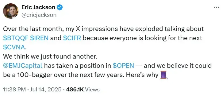 Eric Jackson's post on X