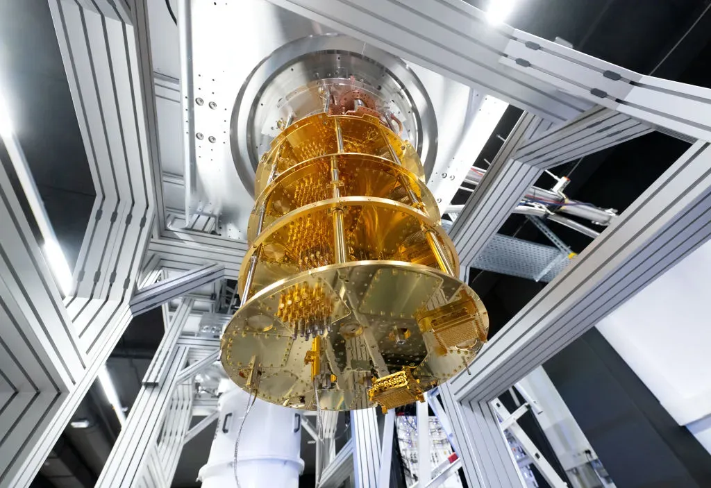  A quantum computer being built by the start-up IQM Germany is located in a data center. 