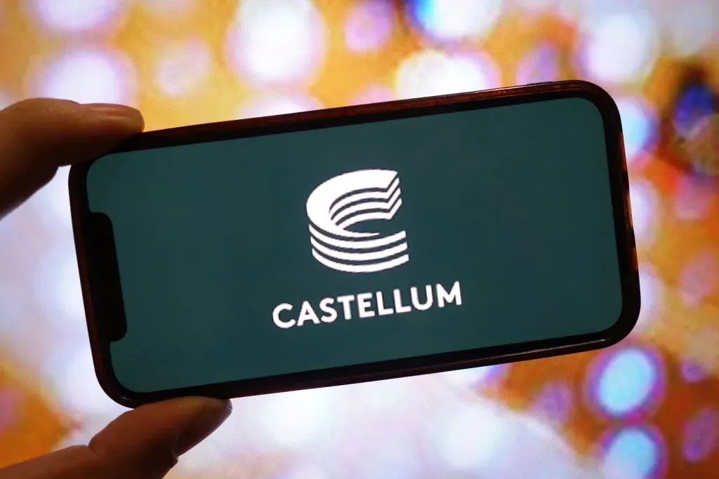 In this photo illustration, the Castellum company logo is seen displayed on a smartphone screen.