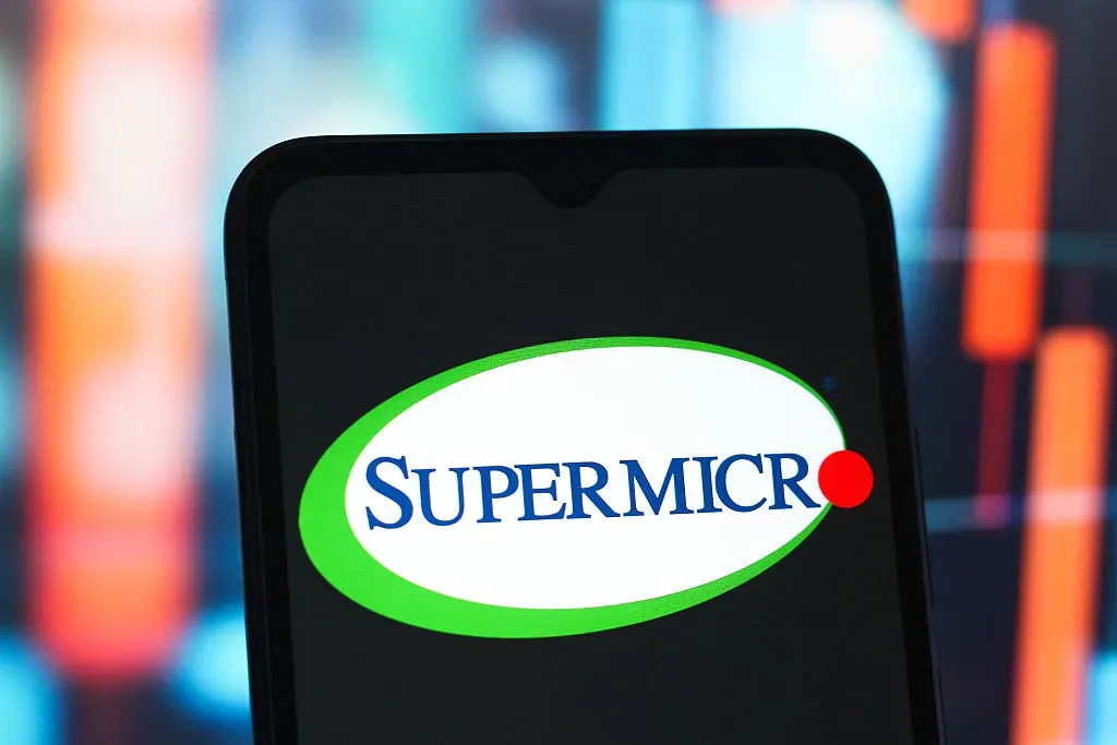 In this photo illustration, the Supermicro (Super Micro Computer) logo is seen displayed on a smartphone screen.