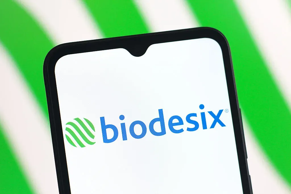 In this photo illustration, the Biodesix logo is seen displayed on a smartphone screen.