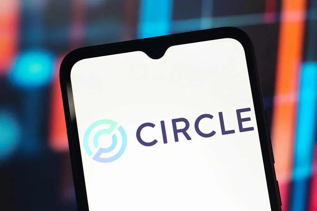 In this photo illustration, the Circle Internet Group logo is seen displayed on a smartphone screen.