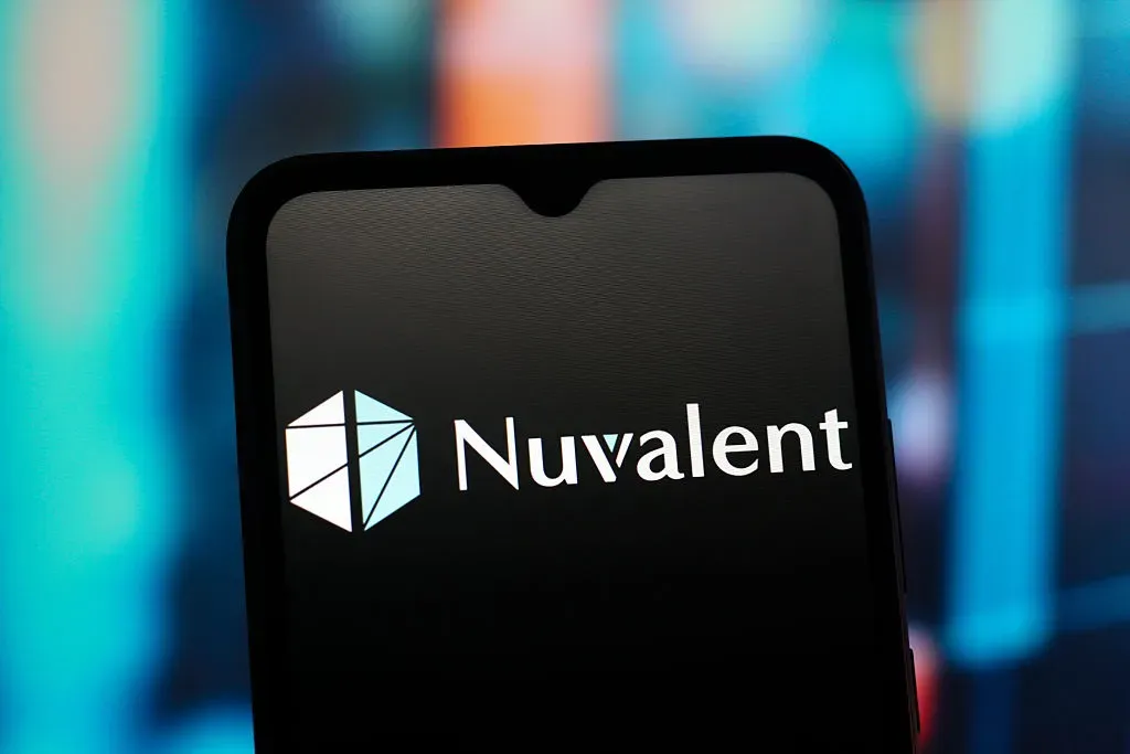 In this photo illustration, the Nuvalent logo is seen displayed on a smartphone screen.