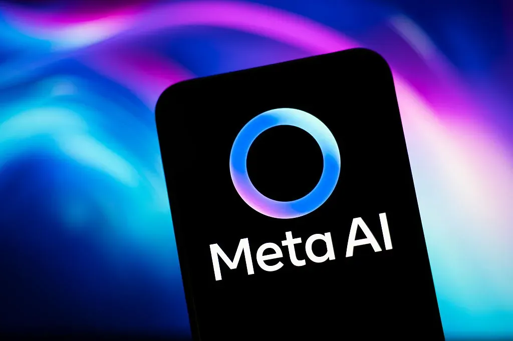 In Créteil, France, on September 29, 2025, the Meta AI logo appears on a smartphone.