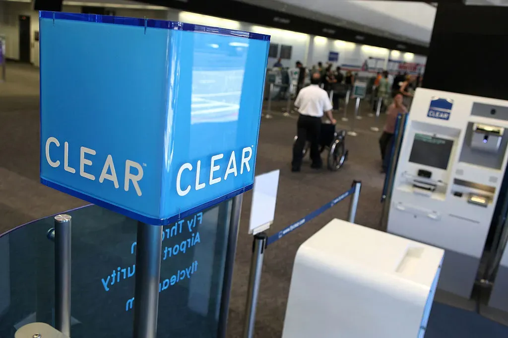 A Clear kiosk sits vacant at San Francisco International Airport June 23, 2009 in San Francisco.