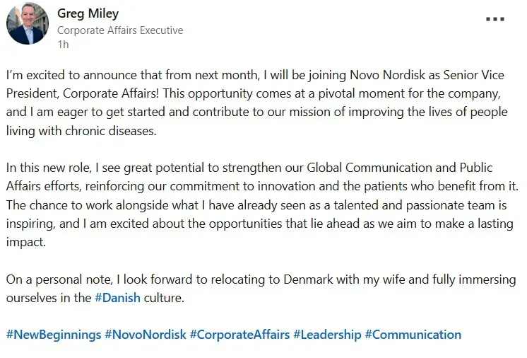 Greg Miley's post on LinkedIn