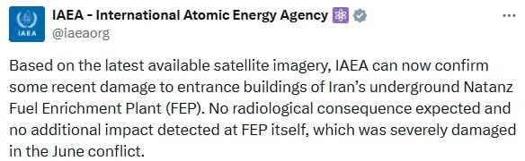IAEA's post on X