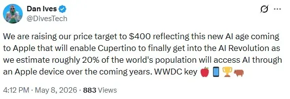 Dan Ives' post on X