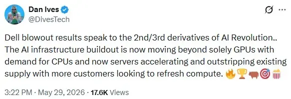 Dan Ives' post on X