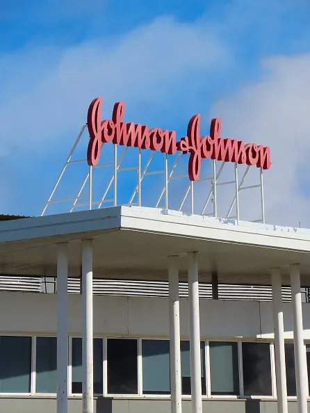  Johnson and Johnson American multinational of medical, pharmaceutical and perfumery products headquartes on 28 January 2025 in Madrid, Spain.