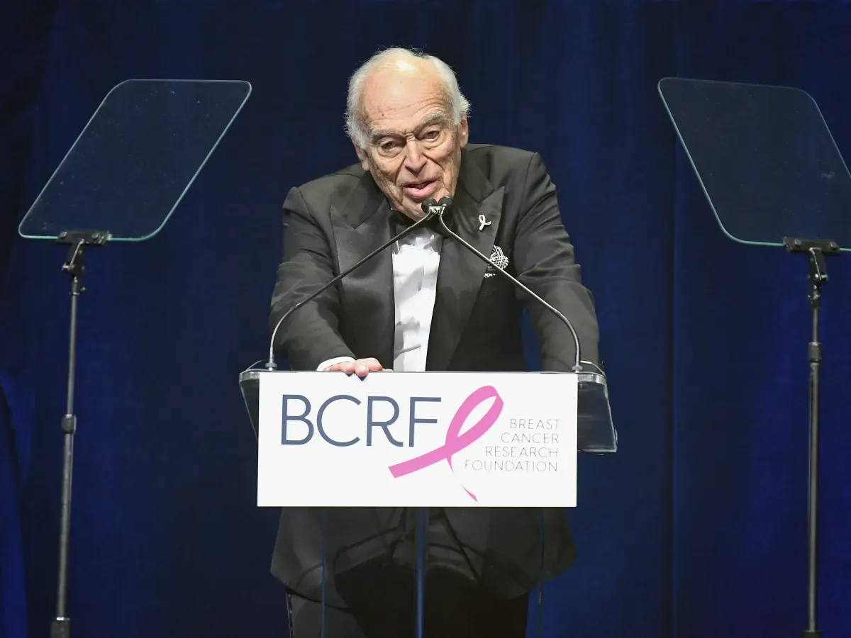 Leonard Lauder speaks at a cancer awareness event in New York City on May 17, 2018. (Photo by Dimitrios Kambouris/Getty Images for Breast Cancer Research Foundation)