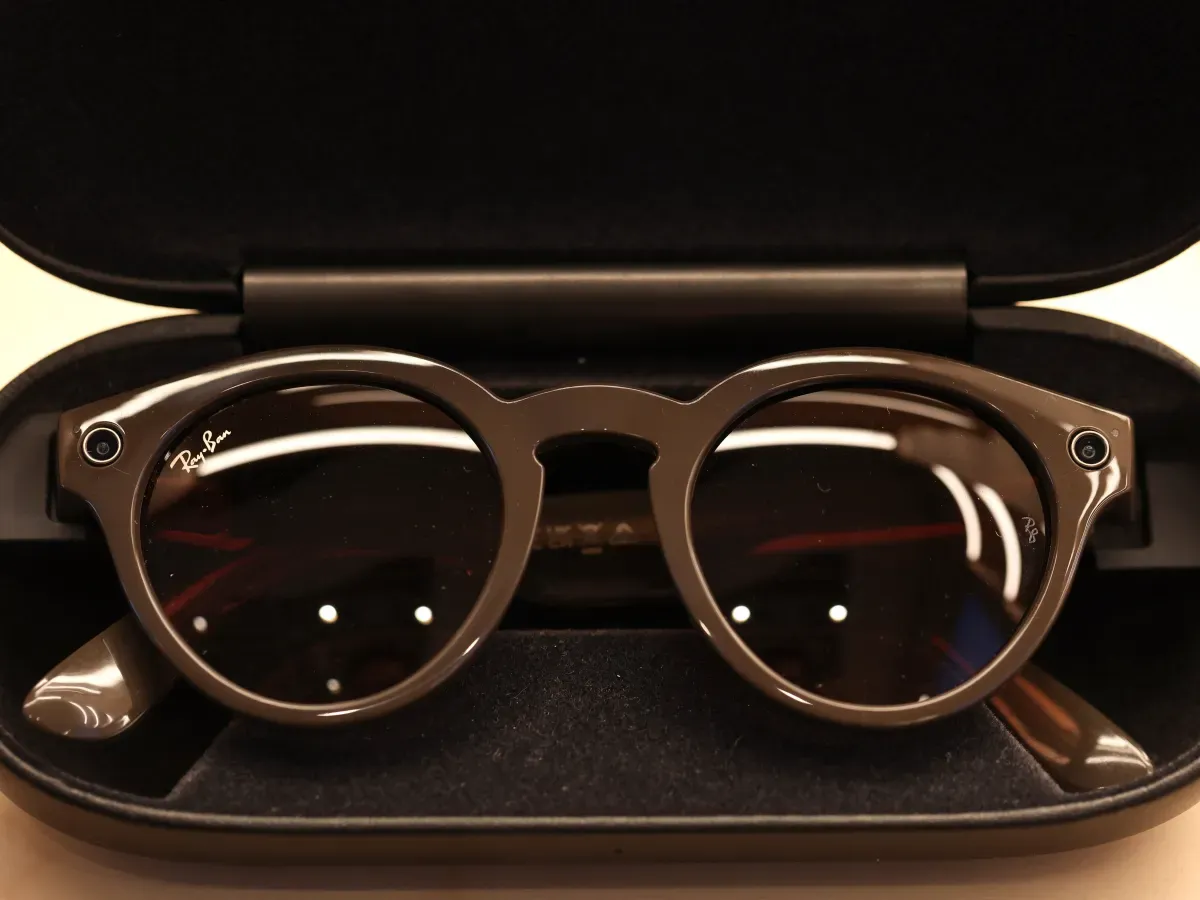 Meta Ray-Ban smart glasses are displayed at a Meta Store in Burlingame, California on May 04, 2022. (Photo by Justin Sullivan/Getty Images)