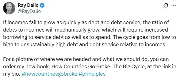 Ray Dalio's post on X