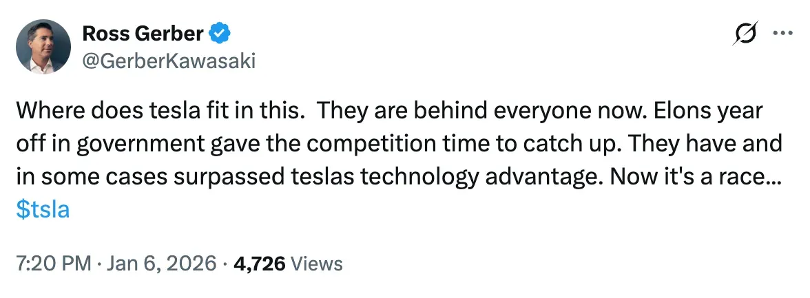Ross Gerber on Tesla