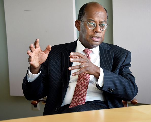 Roger Ferguson talks about consumer debt and retirement before an RPI Colloquy Friday May 19, 2017 in Troy, NY. (Photo by John Carl D'Annibale /Albany Times Union via Getty Images)