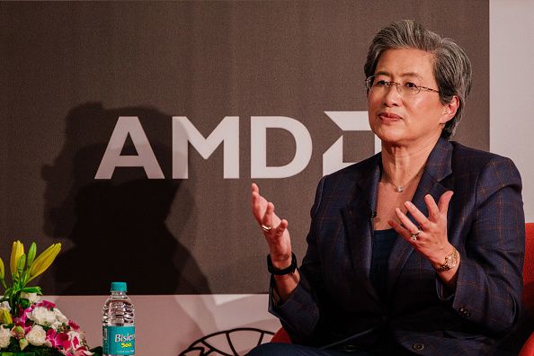 Lisa Su, chair and chief executive officer of Advanced Micro Devices Inc. (AMD), during a fireside chat at the Indian Institute of Science (IISc) in Bengaluru, India. Photographer: Gabriela Bhaskar/Bloomberg via Getty Images