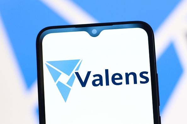 In this photo illustration, the Valens Semiconductor logo is seen displayed on a smartphone screen. (Photo Illustration by Thomas Fuller/SOPA Images/LightRocket via Getty Images)