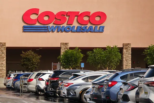 A Costco logo is displayed outside one of their stores on November 21, 2025 in San Diego, CA.