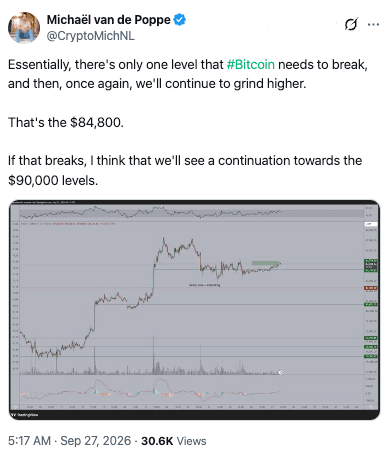 Bitcoin Eyes $90K As ETFs Post Best Week Since Oct 2025