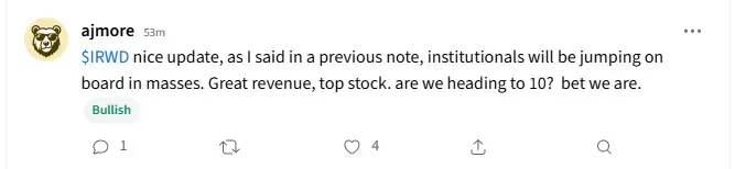 One user wondered whether the stock will hit the $10 mark. 