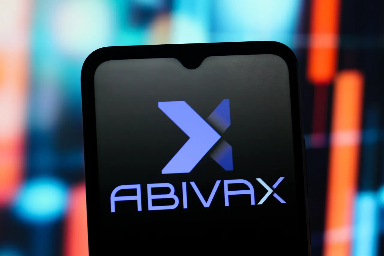 In this photo illustration, the Abivax logo is seen displayed on a smartphone screen.