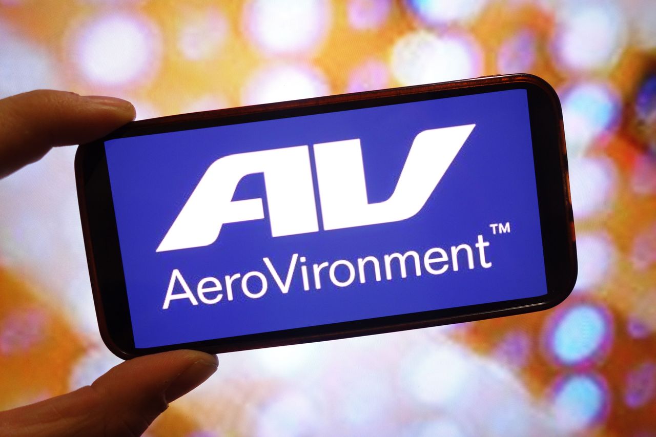 The AeroVironment company logo is seen displayed on a smartphone screen. (Photo Illustration by Piotr Swat/SOPA Images/LightRocket via Getty Images)