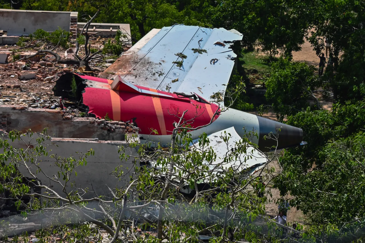 Debris from the Air India Boeing 787-8 Dreamliner Aircraft which crashed on June 12 in India's Ahmedabad.