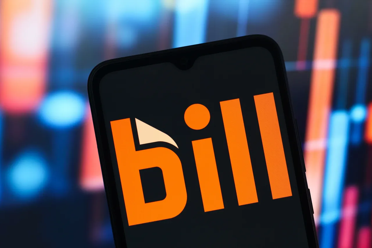 In this photo illustration, the BILL Holdings logo is seen displayed on a smartphone screen. 
