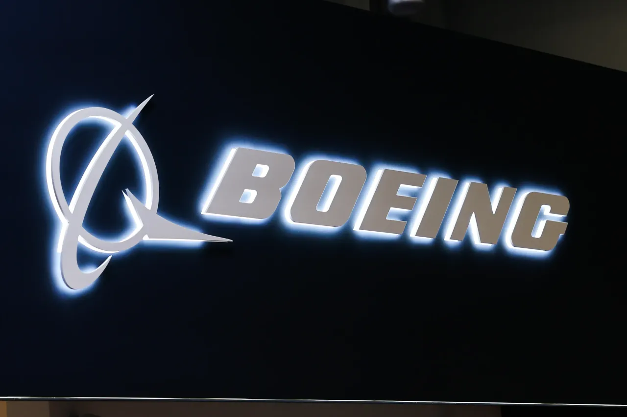 Boeing logo is seen at the International Defence Industry Exhibition in Kielce, Poland, on September 2, 2025.