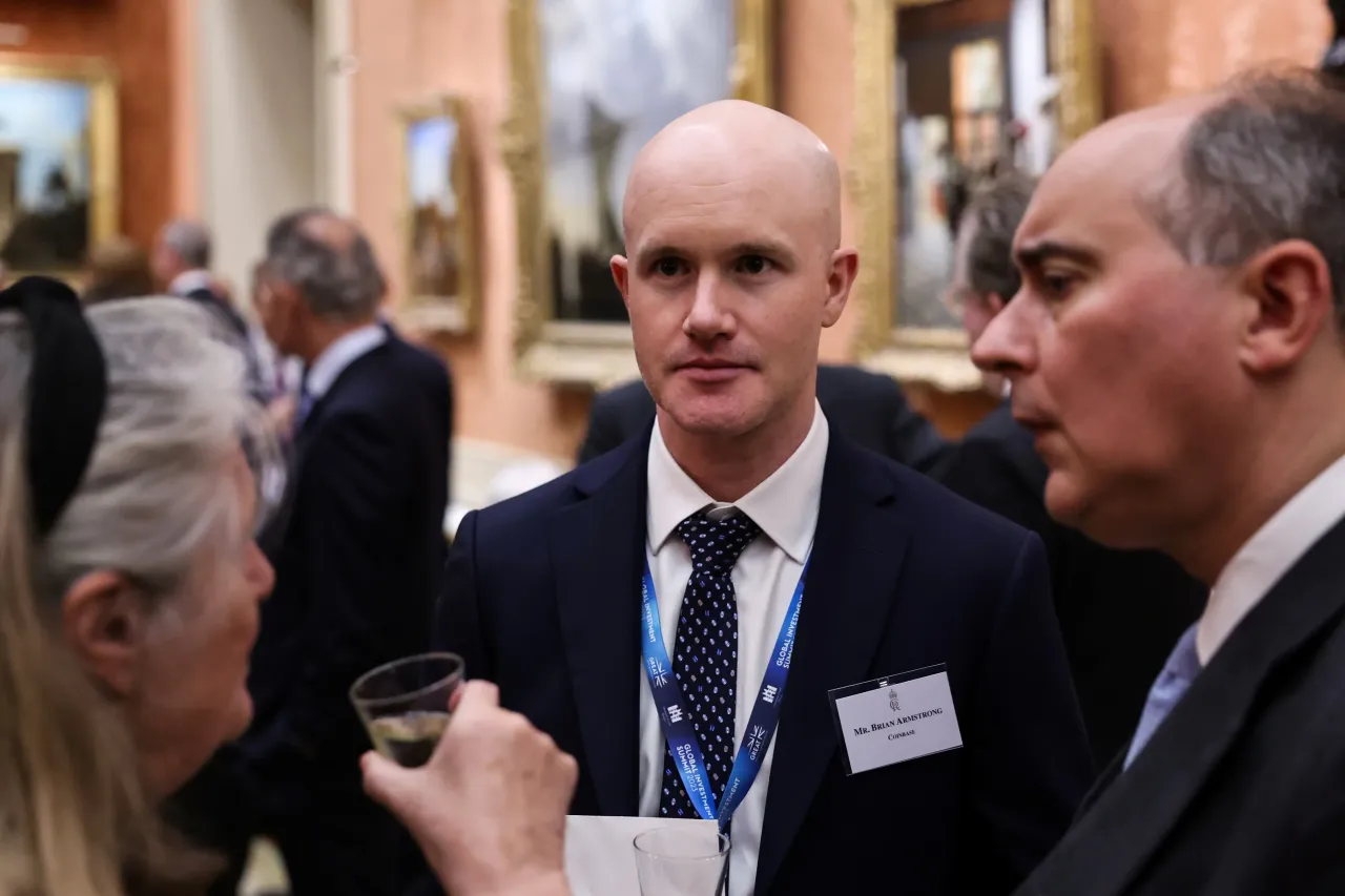 CEO of cryptocurrency platform Coinbase Brian Armstrong attends a reception at Buckingham Palace to mark the conclusion of the Global Investment Summit on November 27, 2023 in London, England. (Photo by Daniel Leal - WPA Pool/Getty Images)