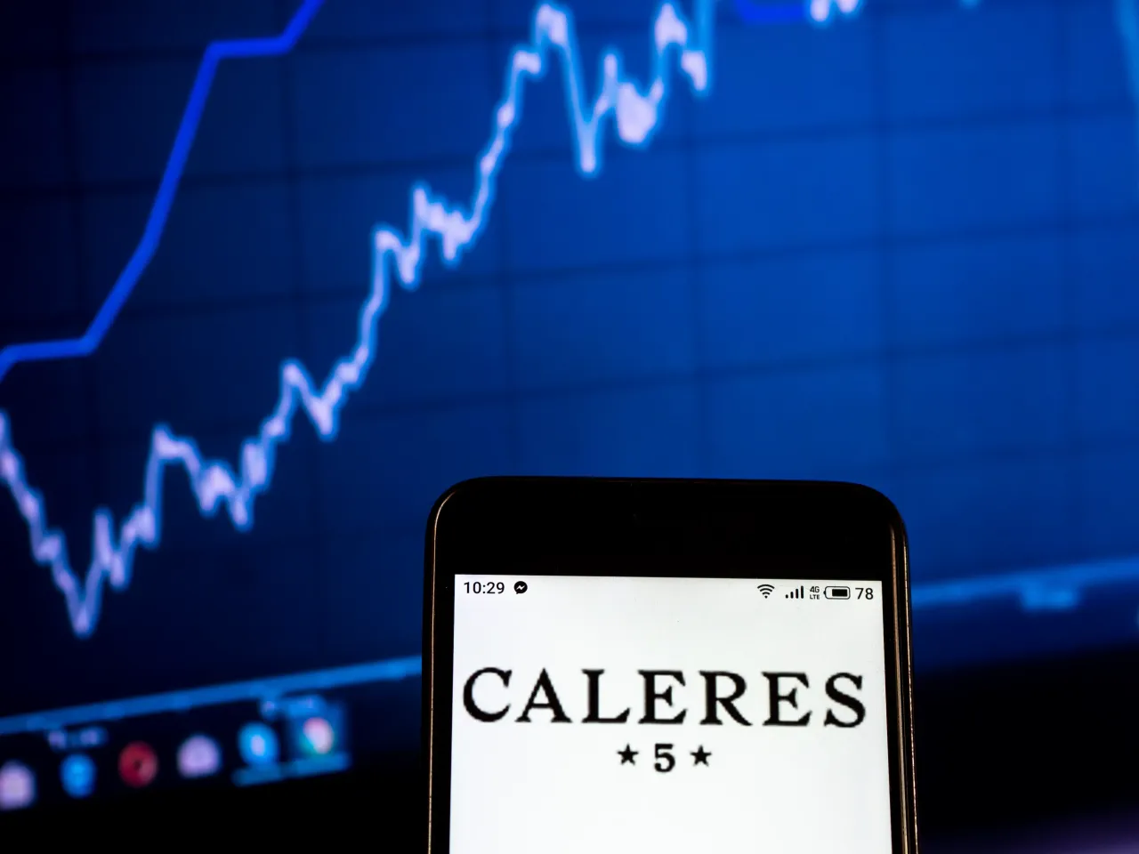  In this photo illustration, the Caleres Footwear company logo seen displayed on a smartphone.