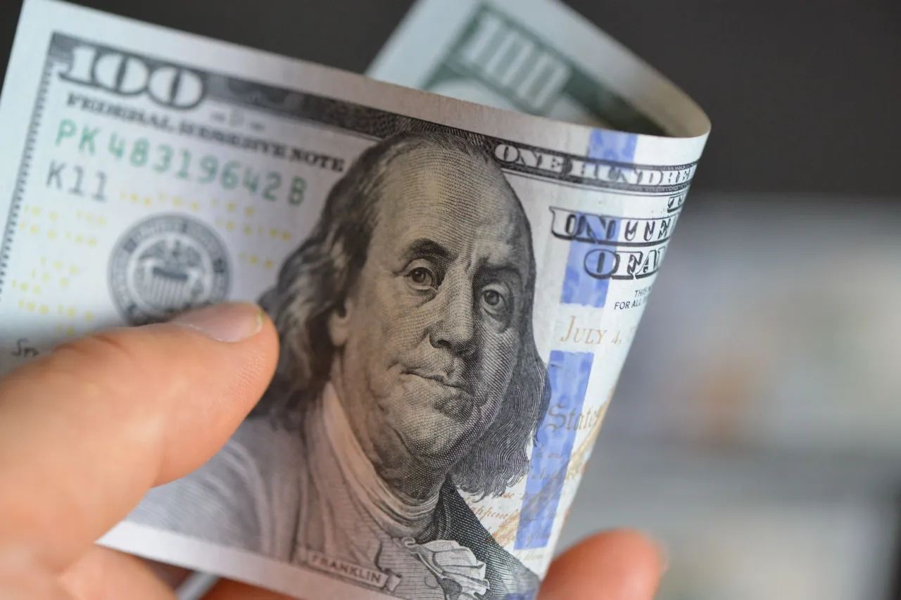 US dollar banknotes in Fuyang City, Anhui Province, China, on June 29, 2025. 