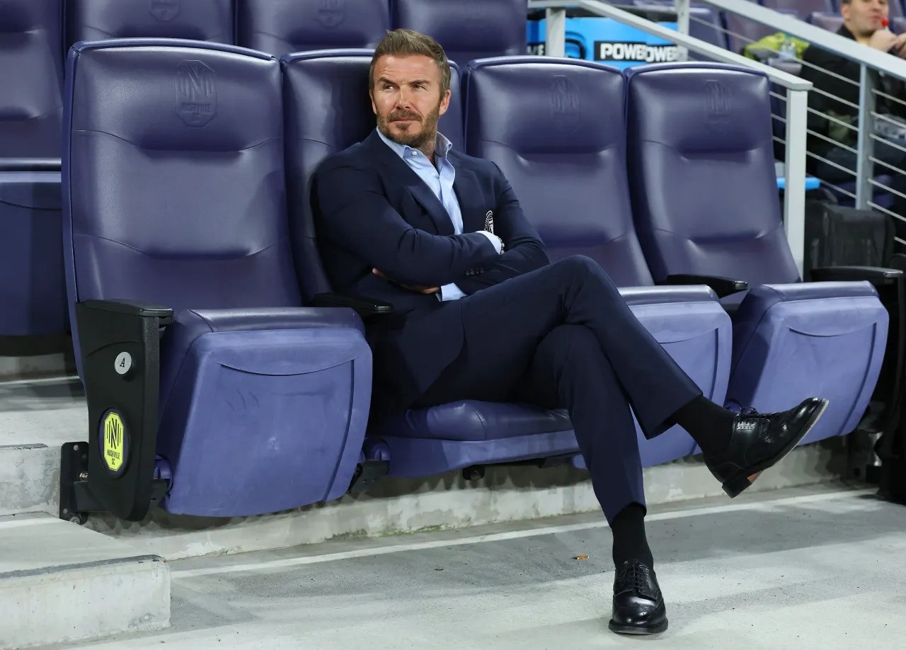 David Beckham, co-owner of Inter Miami CF looks on prior to the 2025 MLS Cup Playoff. 