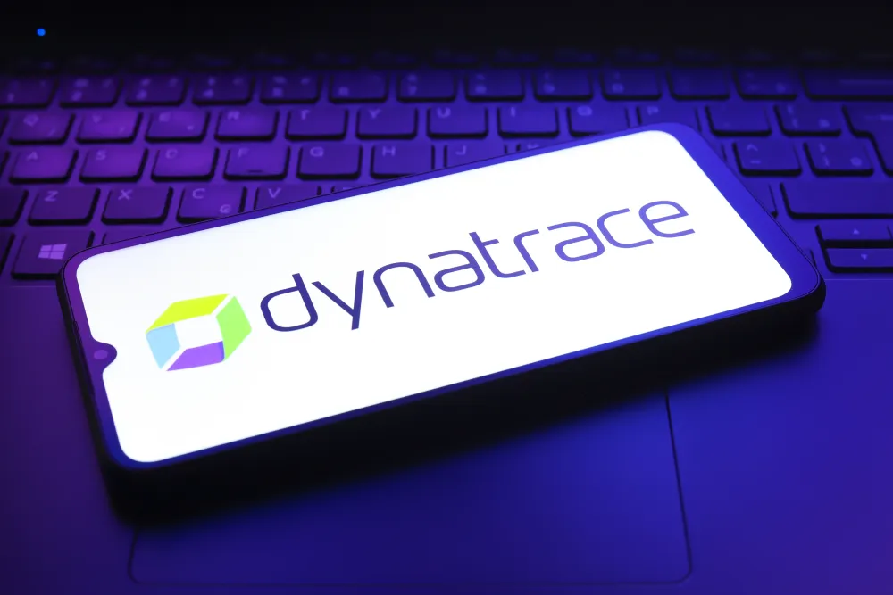 The Dynatrace, Inc. logo appears on the screen of a smartphone in Reno, United States, on December 7, 2024. (Photo by Jaque Silva/NurPhoto via Getty Images)