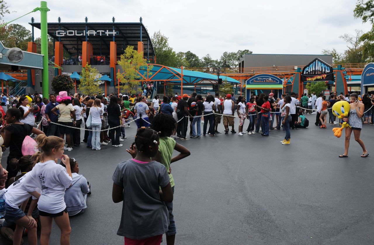 Roller Coaster "Fantasy Ride" at Six Flags over Georgia.