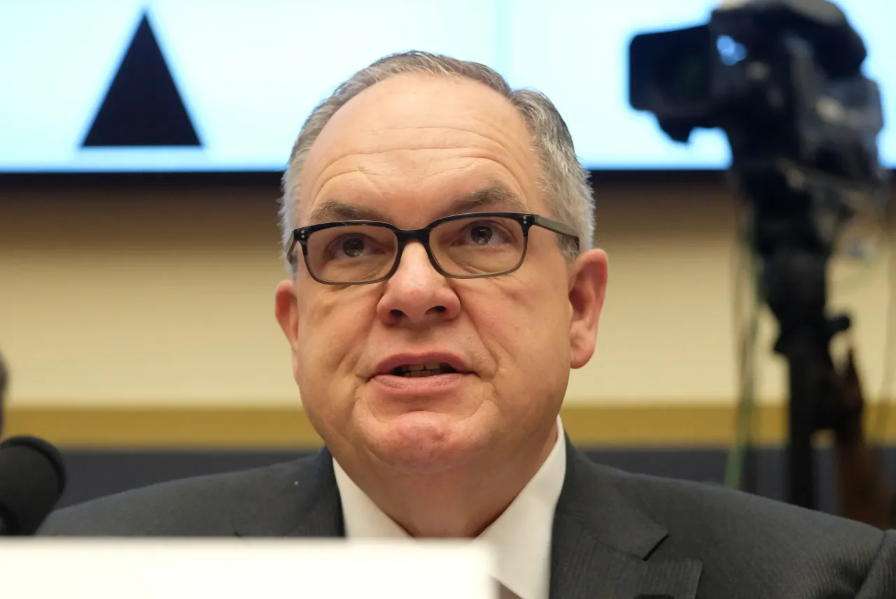 Ron O'Hanley, president and chief executive officer of State Street Corp., listens during a House Financial Services Committee hearing on April 10, 2019 in Washington, DC.