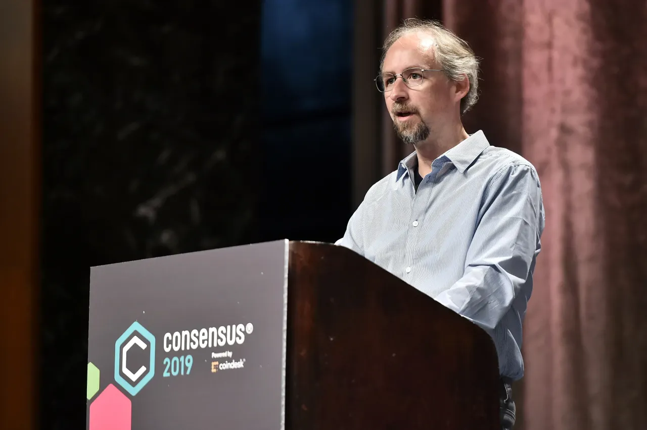 Dr. Adam Back attends Consensus 2019 at the Hilton Midtown on May 15, 2019 in New York City. (Photo by Steven Ferdman/Getty Images)