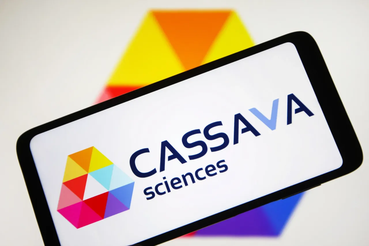  In this photo illustration a Cassava Sciences, Inc. logo is seen on a smartphone screen. (Photo Illustration by Pavlo Gonchar/SOPA Images/LightRocket via Getty Images)