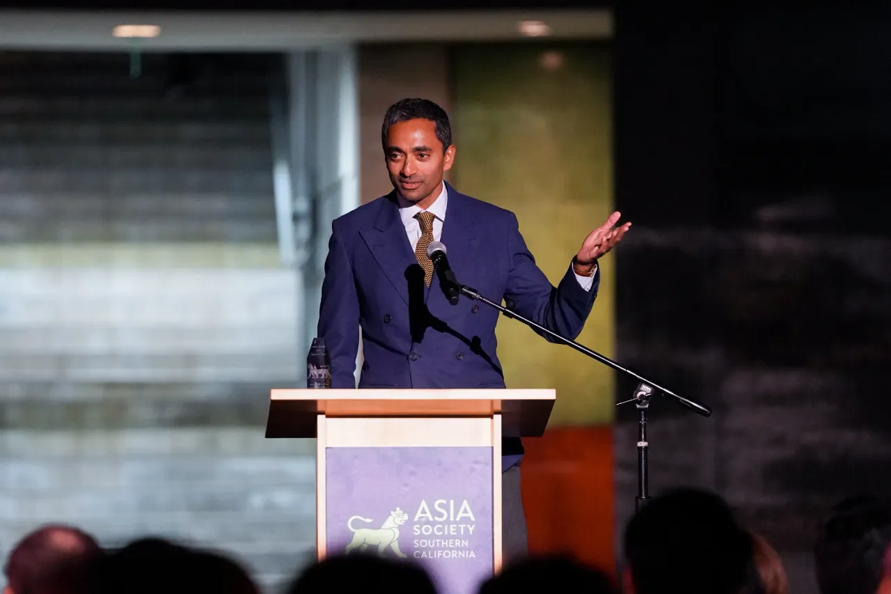 Chamath Palihapitiya at the 2023 Asia Society Southern California Annual Gala held at The Skirball Cultural Center on May 21, 2023 in Los Angeles, California. (Photo by Allison Dinner/Variety via Getty Images)
