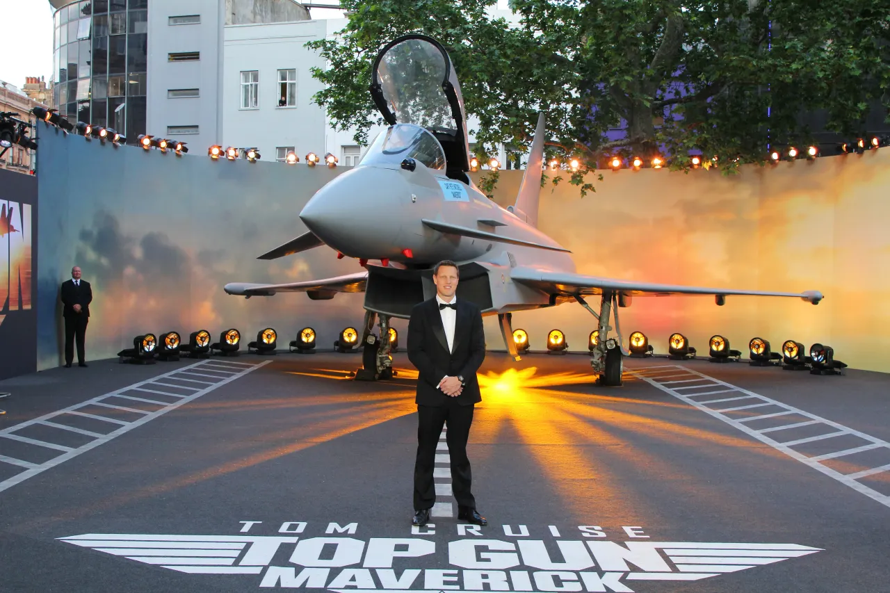 David Ellison pictured at the UK Premiere of "Top Gun: Maverick,” produced by Paramount Pictures, on May 19, 2022 in London, England. (Photo by Lia Toby/Getty Images for Paramount Pictures)