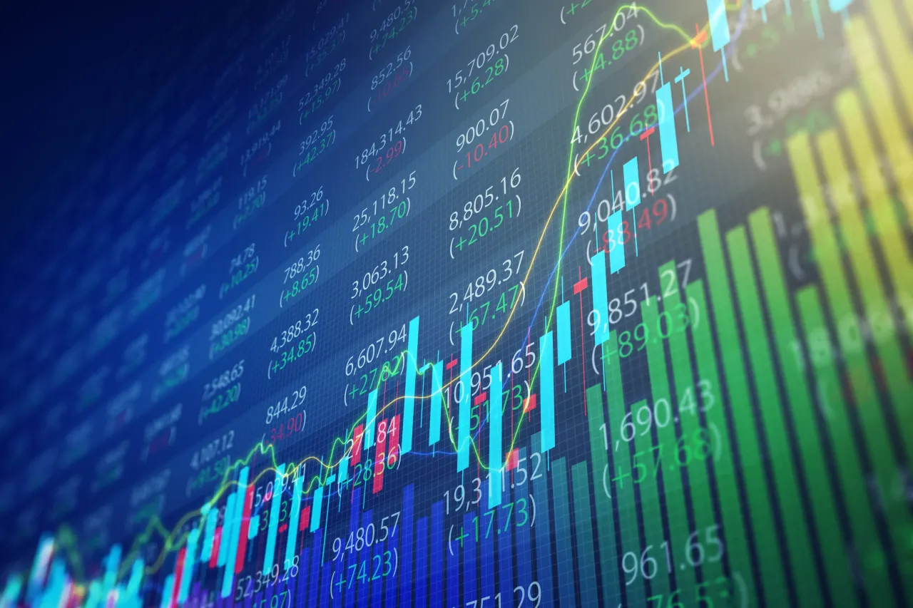 Rising stock market chart on a trading board background. (Source: Getty Images)