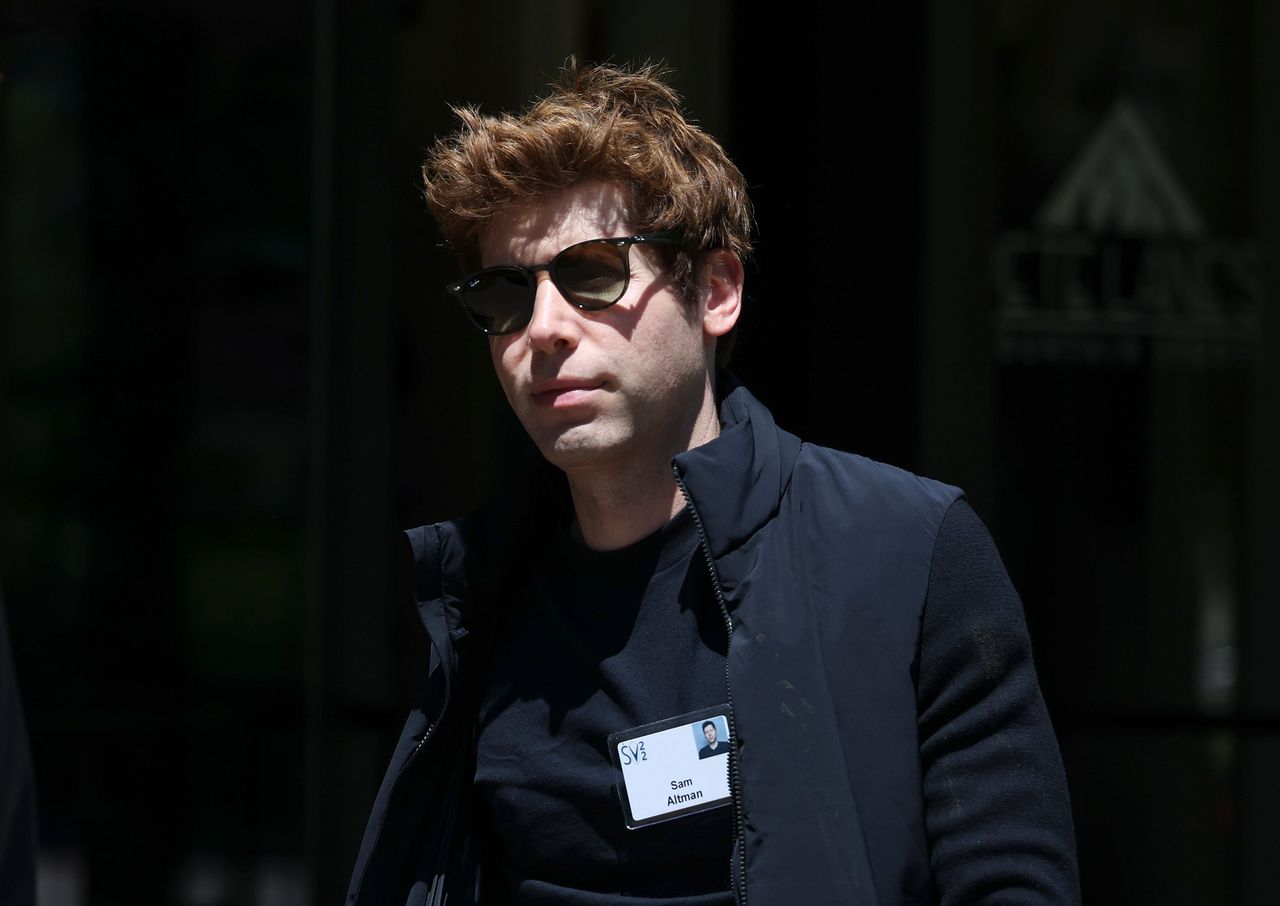 Sam Altman, CEO of OpenAI, walks from lunch during the Allen & Company Sun Valley Conference on July 06, 2022 in Sun Valley, Idaho. (Photo by Kevin Dietsch/Getty Images)