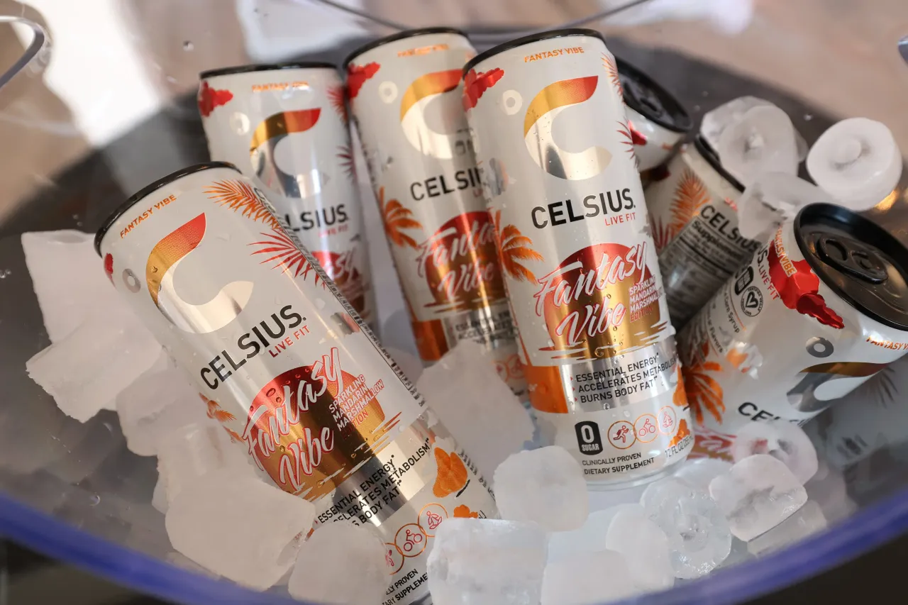 Drinks are served during the CELSIUS Fantasy Vibe launch event and after party on March 02, 2023 in Malibu, California.