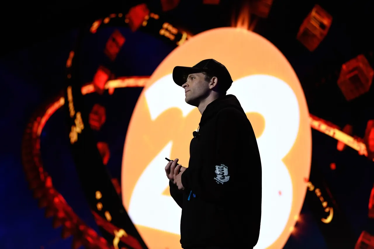 Jack Mallers speaks on stage during Bitcoin Conference 2023 at Miami Beach Convention Center on May 19, 2023 in Miami Beach, Florida. (Photo by Jason Koerner/Getty Images for Bitcoin Magazine)