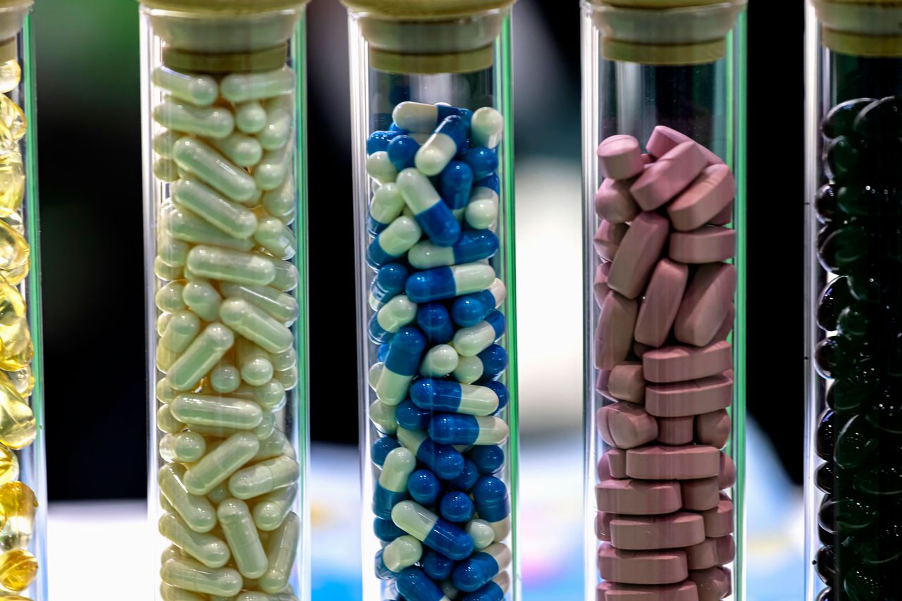 Representative image: Colorful pills in glass bottles. Courtesy: Getty Images