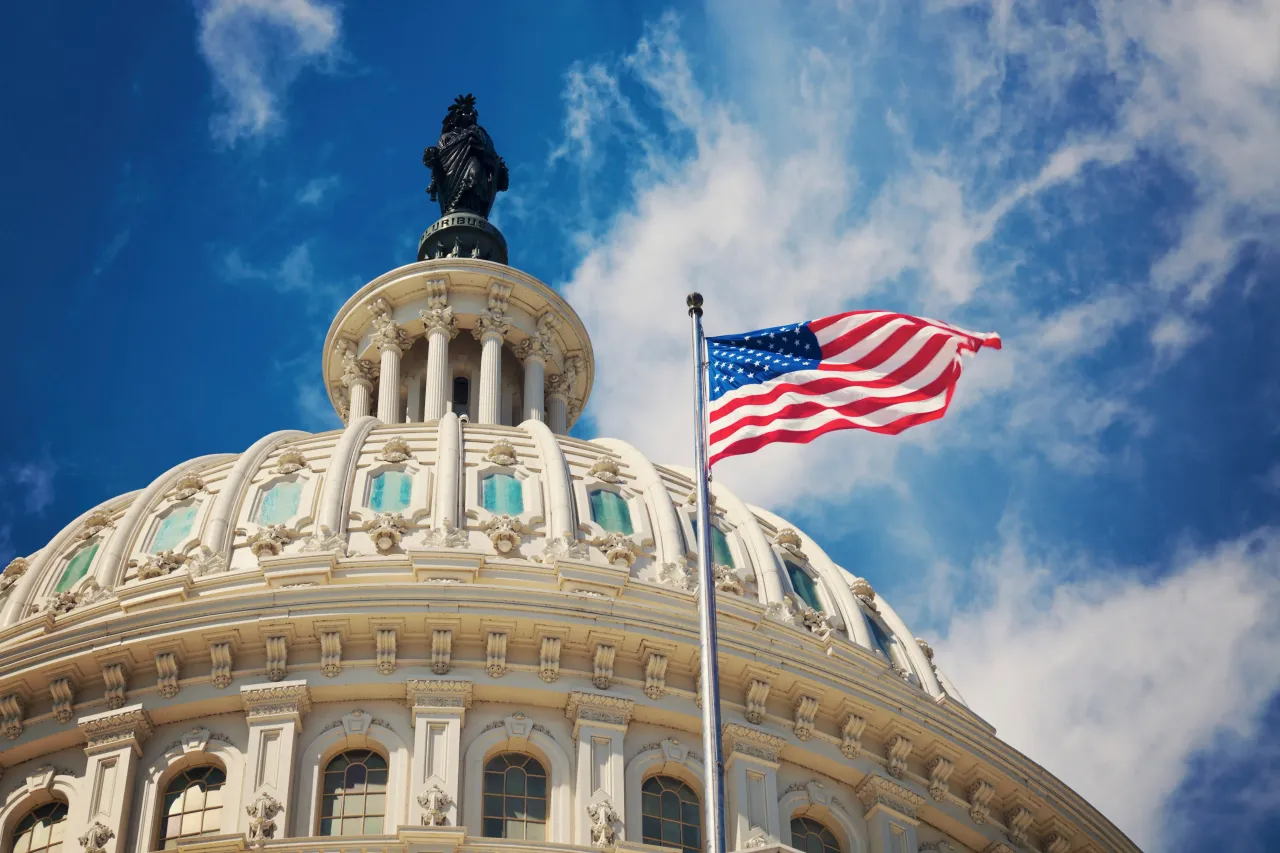 USA, Columbia, Washington DC, Capitol Building - stock photo